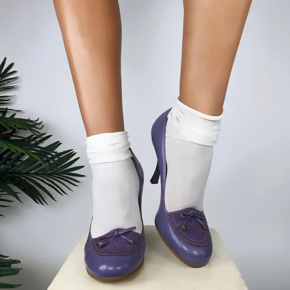 Vintage Y2K Pastel Purple Coquette Babydoll Girly High Heels / Size: 8 - Picture 1 of 11